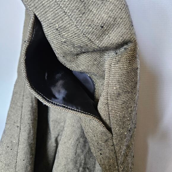 Demi-Luxe Beams Tan Wool Blend Midi Dark Academia Swing Skirt Size 38 Or Medium - Picture 5 of 7